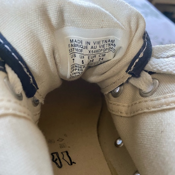 Converse All-Star Womans Blue , Size 7 blue with white wedges - Picture 4 of 11